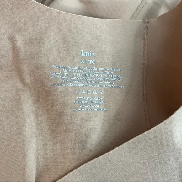 Knix Women's Size XL Customizable Open Bust Shaper Bodysuit Warm Sand NWT - Picture 7 of 14